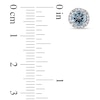 Thumbnail Image 1 of 5.0mm Sky Blue Topaz and 0.07 CT. T.W. Diamond Frame Stud Earrings in Sterling Silver