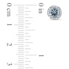 Thumbnail Image 2 of 5.0mm Sky Blue Topaz and 0.07 CT. T.W. Diamond Frame Stud Earrings in Sterling Silver
