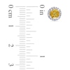 Thumbnail Image 2 of 5.0mm Citrine and 0.07 CT. T.W. Diamond Frame Stud Earrings in Sterling Silver