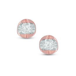 0.20 CT. T.W. Certified Canadian Diamond Solitaire Stud Earrings in 14K Rose Gold (I/I2)