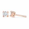 Thumbnail Image 0 of 0.05 CT. T.W. Diamond Solitaire Stud Earrings in 10K Rose Gold