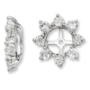 Thumbnail Image 1 of White Topaz and Diamond Accent Starburst Stud Earring Jackets in Sterling Silver