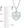 Unstoppable Love™ 5.5mm Lab-Created White Sapphire Heart Pendant in Sterling Silver
