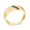 Men's 0.20 CT. T.W. Champagne Diamond Slant Ring in 10K Gold