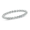 Thumbnail Image 1 of Ladies' 2.0mm Rope Wedding Band in 10K White Gold - Size 6