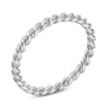Thumbnail Image 2 of Ladies' 2.0mm Rope Wedding Band in 10K White Gold - Size 6