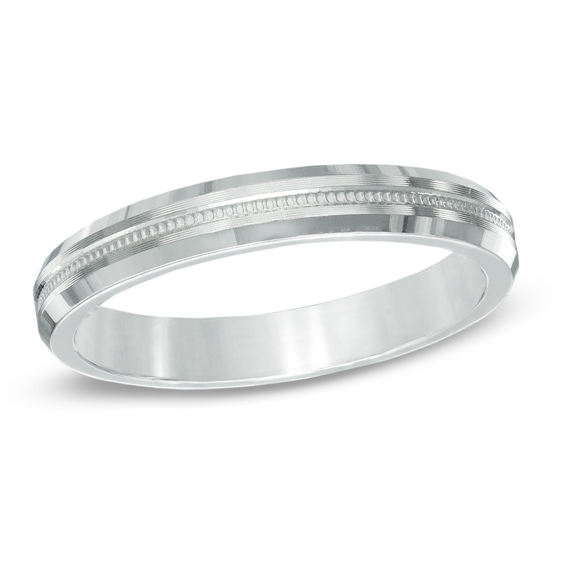 Ladies' 3.0mm Wedding Band in 10K White Gold - Size 6