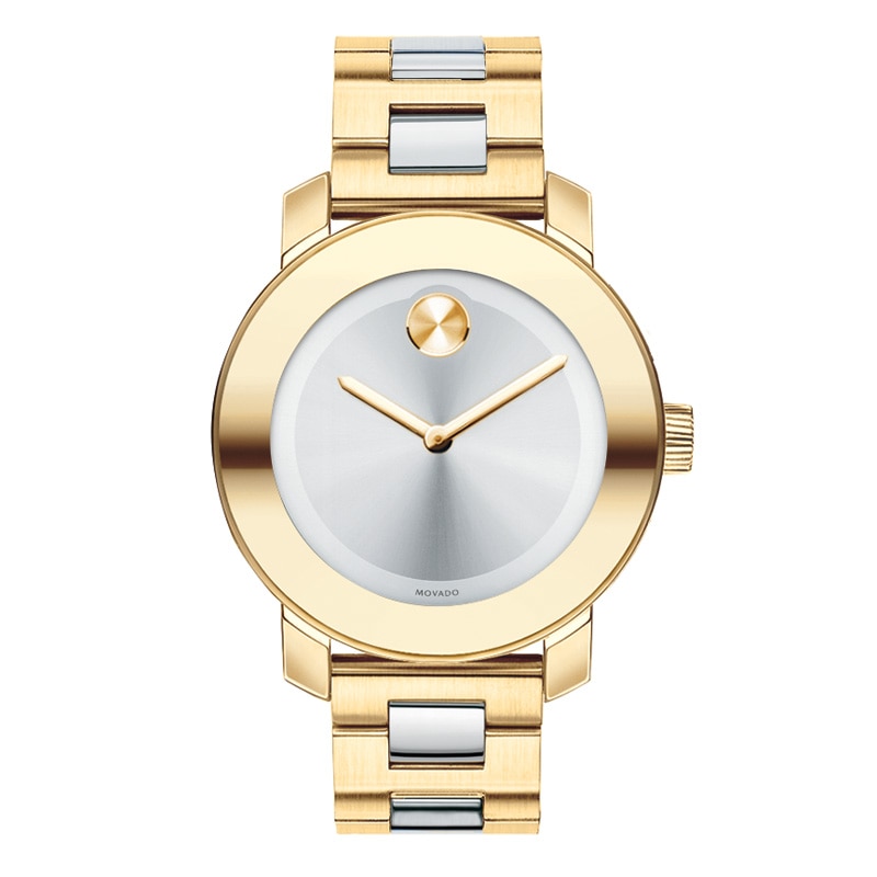 Main Image 1 of Ladies' Movado Bold® Two-Tone Watch with Silver Museum® Dial (Model: 3600129)