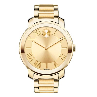 Ladies' Movado Bold® Gold-Tone Watch with Gold Dial (Model: 3600197)