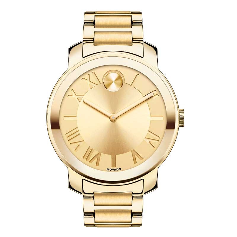 Ladies' Movado Bold® Gold-Tone Watch with Gold Dial (Model: 3600197)|Peoples Jewellers