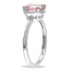 Thumbnail Image 1 of 7.0mm Morganite and Diamond Accent Frame Ring in 10K White Gold