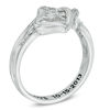 Thumbnail Image 1 of Diamond Accent Interlocking Heart Promise Ring in Sterling Silver (20 Characters)