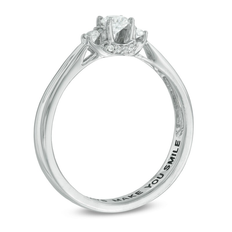 Main Image 2 of 1/4 CT. T.W. Diamond Promise Ring in 10K White Gold (28 Characters)