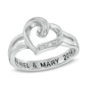 Thumbnail Image 0 of Diamond Accent Heart Promise Ring in Sterling Silver (1 Line)