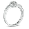 Thumbnail Image 1 of Diamond Accent Heart Promise Ring in Sterling Silver (1 Line)