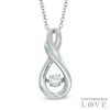 Thumbnail Image 0 of Unstoppable Love™ 0.14 CT. Certified Canadian Diamond Infinity Teardrop Pendant in 10K White Gold (I/I2)