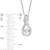 Thumbnail Image 1 of Unstoppable Love™ 0.14 CT. Certified Canadian Diamond Infinity Teardrop Pendant in 10K White Gold (I/I2)