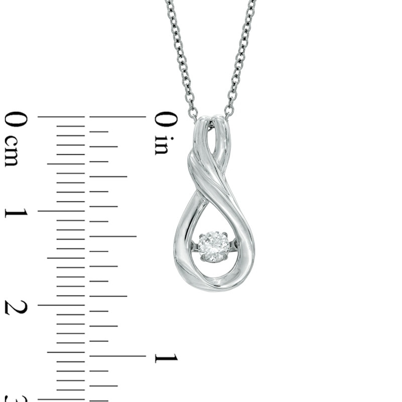 Unstoppable Love™ 0.14 CT. Certified Canadian Diamond Infinity Teardrop Pendant in 10K White Gold (I/I2)