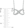 Thumbnail Image 1 of 0.10 CT. T.W. Diamond Sideways Heart Infinity Necklace in Sterling Silver
