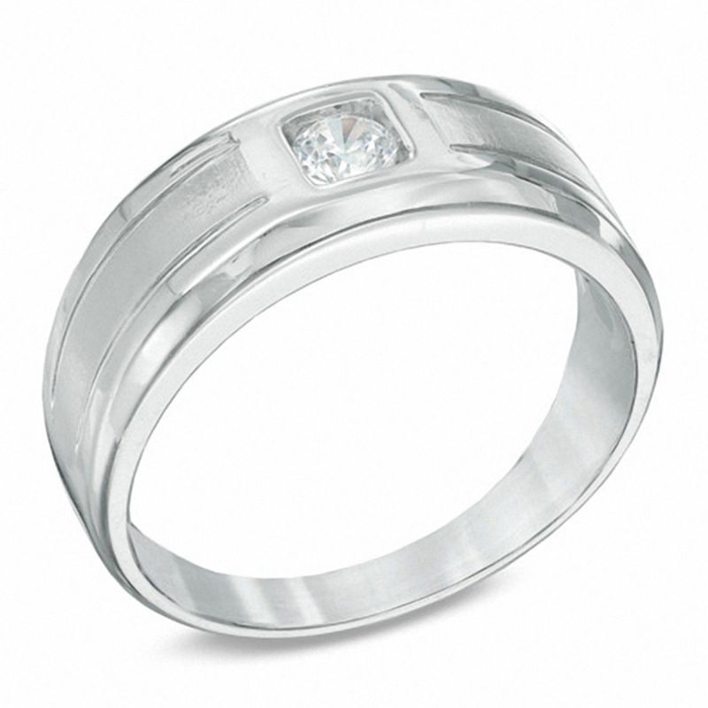 Main Image 2 of 0.23 CT. Diamond Solitaire Ring in 10K White Gold