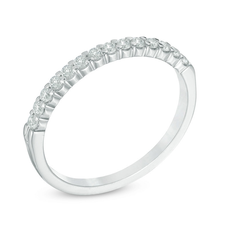 Main Image 2 of 0.25 CT. T.W. Certified Colourless Diamond Band in 18K White Gold (E/I1)