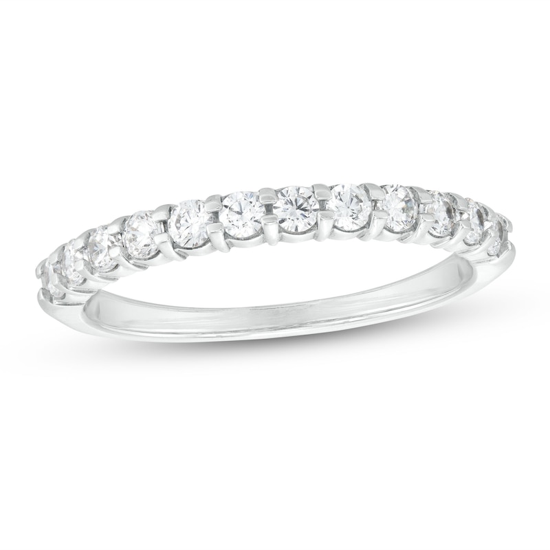 Main Image 1 of 0.50 CT. T.W. Certified Colourless Diamond Band in 18K White Gold (E/I1)