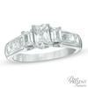 Thumbnail Image 1 of 1.95 CT. T.W. Certified Emerald-Cut Diamond Past Present Future® Ring in 14K White Gold (I/I1)