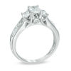 1.95 CT. T.W. Certified Emerald-Cut Diamond Past Present Future® Ring in 14K White Gold (I/I1)