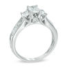 Thumbnail Image 2 of 1.95 CT. T.W. Certified Emerald-Cut Diamond Past Present Future® Ring in 14K White Gold (I/I1)