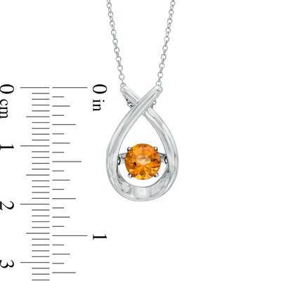 Unstoppable Love™ 6.0mm Citrine Pendant in Sterling Silver