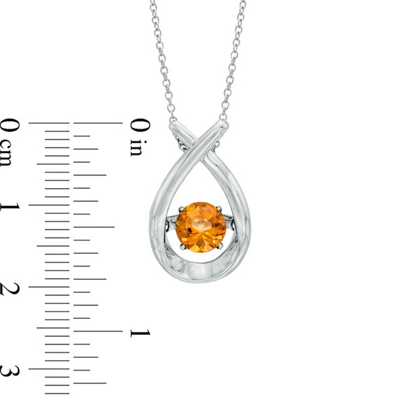 Unstoppable Love™ 6.0mm Citrine Pendant in Sterling Silver