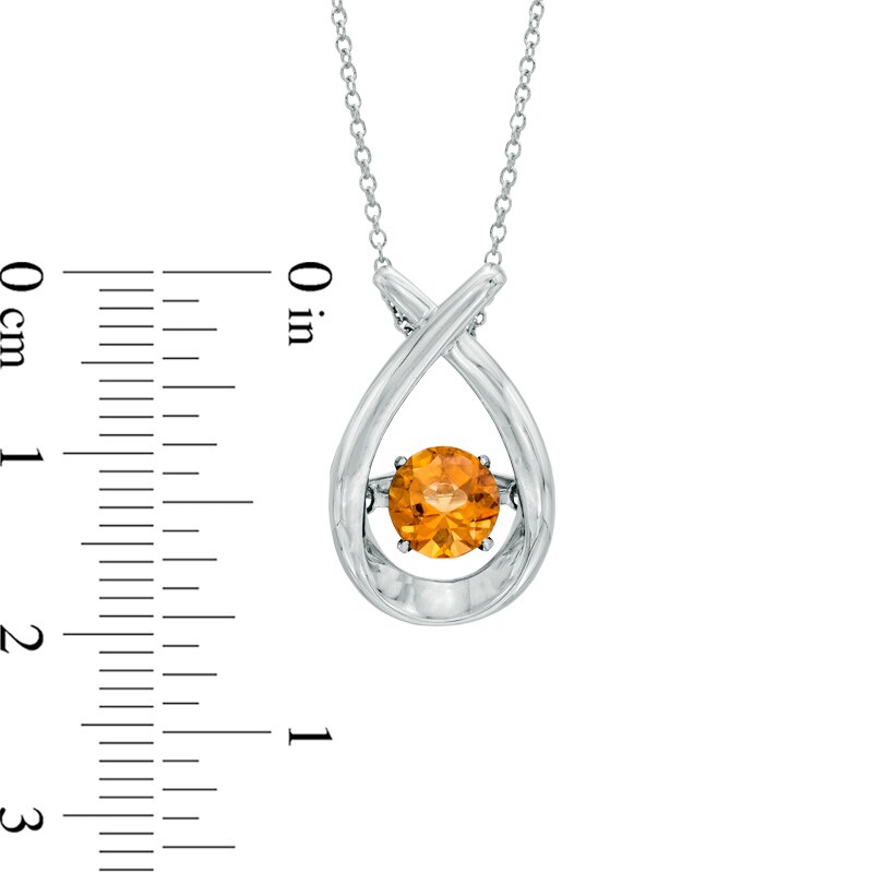 Unstoppable Love™ 6.0mm Citrine Pendant in Sterling Silver