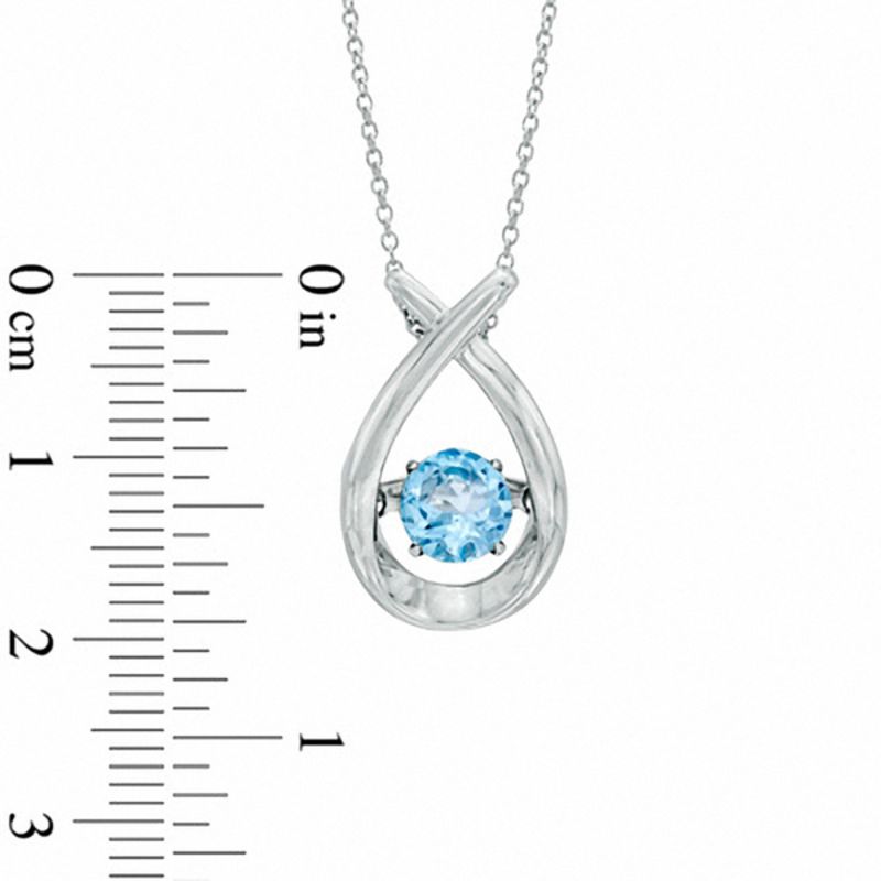 Main Image 2 of Unstoppable Love™ 6.0mm Swiss Blue Topaz Pendant in Sterling Silver