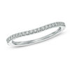 Thumbnail Image 0 of 0.15 CT. T.W. Diamond Contour Wedding Band in 14K White Gold