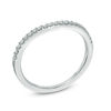 Thumbnail Image 2 of 0.15 CT. T.W. Diamond Contour Wedding Band in 14K White Gold