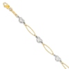 Thumbnail Image 0 of Puff Heart Bracelet in 14K Two-Tone Gold - 7.25"