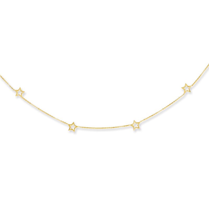 Star Station Necklace in 14K Gold|Peoples Jewellers