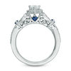 Vera Wang Love Collection 0.58 CT. T.W. Pear-Shaped Diamond and Blue Sapphire Ring in 14K White Gold