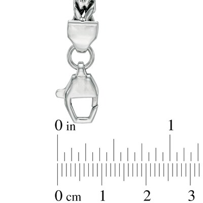 Men's 7.0mm Wheat Chain Necklace and Bracelet Set in Stainless Steel - 24"