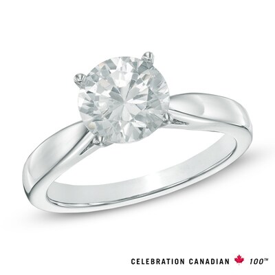 Celebration Canadian Lux® 3.00 CT. Certified Diamond Solitaire Engagement Ring in 18K White Gold (I/SI2)