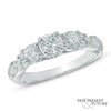 Thumbnail Image 1 of 0.95 CT. T.W. Diamond Past Present Future Tri-Sides Engagement Ring in 14K White Gold