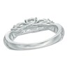 Thumbnail Image 3 of 0.95 CT. T.W. Diamond Past Present Future Tri-Sides Engagement Ring in 14K White Gold