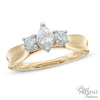 0.58 CT. T.W. Marquise Diamond Past Present Future® Ring in 14K Gold