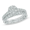 Thumbnail Image 0 of 1.00 CT. T.W. Diamond Cluster Bridal Set in 10K White Gold