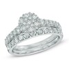 Thumbnail Image 1 of 1.00 CT. T.W. Diamond Cluster Bridal Set in 10K White Gold