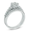 Thumbnail Image 1 of 1.00 CT. T.W. Diamond Cluster Bridal Set in 10K White Gold