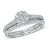 Thumbnail Image 0 of 0.50 CT. T.W. Diamond Cluster Bridal Set in 10K White Gold