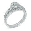 Thumbnail Image 2 of 0.50 CT. T.W. Diamond Cluster Bridal Set in 10K White Gold