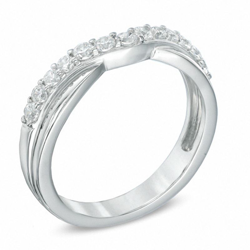 Celebration Canadian LuxÂ® 0.40 CT. T.W. Certified Diamond Contour Wedding Band in 18K White Gold (I/SI2)