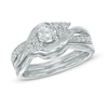 Thumbnail Image 1 of 0.63 CT. T.W. Diamond Tri-Sides Bridal Set in 10K White Gold